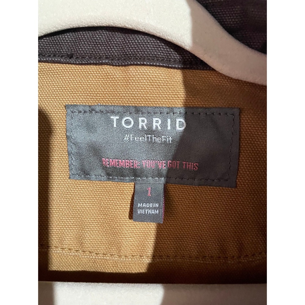 Torrid twill canvas chore barn jacket 1X brown outdoor workwear gorpcore - Picture 5 of 9